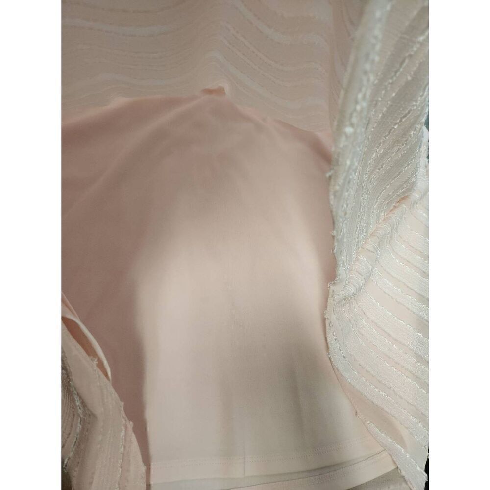 💕LC Lauren Conrad XXL Light Pink Ruffle Pleated Top Women’s Sleeveless Blouse - Picture 7 of 8